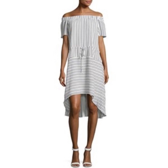 Halston Off-the-shoulder Hi-Low Dress - Picture 3 of 5